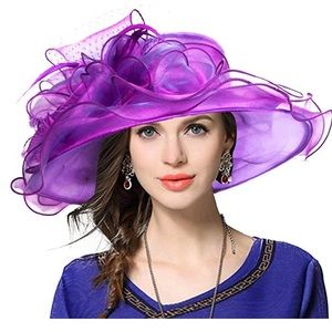 Kentucky Derby Ruffle Wide Brim Hat